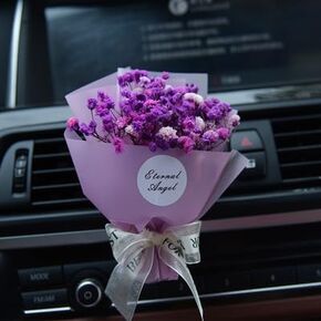 Cute Flower Bouquet Car Air Freshener Vent Clips and Adhesives For All Surfaces. Mini Bouquet Dried Flower For Car and Household Decoration Car Vent Clip Air Freshener Auto Interior Accessories