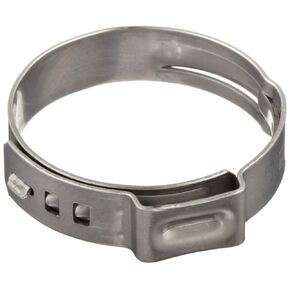 Oetiker 16700020 Stepless Ear Clamp, One Ear, 7 mm Band Width, Clamp ID Range 15.3 mm (Closed) - 18.5 mm (Open) (Pack of 100)