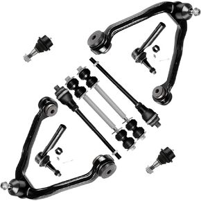 SCITOO 10pcs Front Suspension Kit Upper Control Arm Inner Outer Tie Rod End Sway Bar Link Lower Ball Joint Fit 1999-2006 For Chevy Silverado 1500 2000-2006 For Chevy Tahoe