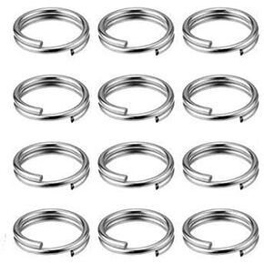 WOIWO 200 Pieces Stainless Steel 10 mm Double Loops Round Split Jump Rings for Charm Jewelry Findings (Silver)