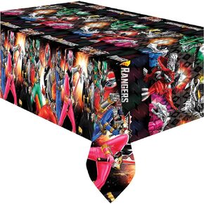 Treasures Gifted Power Rangers Table Cover - Pack of 2 - Large Power Rangers Tablecloth 54in x 108in - Officially Licensed Power Rangers Birthday Party Supplies - Power Rangers Party Supplies