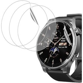 smaate Compatible with TOZO S5 1.43’’, Soft Smart Watch Screen Protector, TPU, 6-pack, Full Coverage, Bubble Self-healing