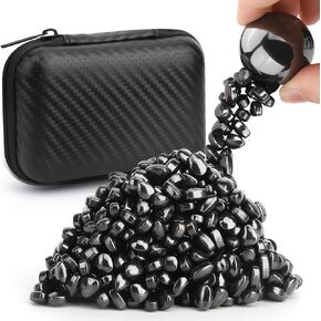 Cool Fidget Magnet Ferrite Putty, Slime Putty Party Favors, Hematite Magnetic Stones Eggs with 1.26 inch Magnet Balls, Anti Anxiety Desk Toy, Stress Relief EDC Toy Atuism Slime Putty& Science Kit Gift