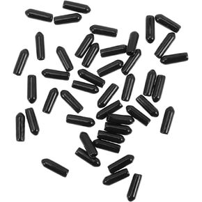 DOITOOL Metal Pegboard 500pcs Clip Hooks Stopper Peg Retainer Supplies Rubber Tip Secure Protector End Flexible Pegboard Fastener Caps Plastic Hook Board Cover Accessories Lock Round Cap S Hook