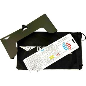 Crystal Pilot Clip On Cloud Shades and Cheat Sheet/Bag Tag with Sectional Scale