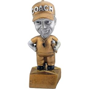 جائزة Decade Awards Coach Bobblehead Trophy - بطول 15.24 سم | جائزة المدرب الذكر - لوحة محفورة عند الطلب in Kuwait