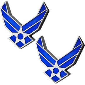 OnlyYou.X US Air Force Wing Emblem US Air Force Badge US Air Force Wing Decal US Air Force Sticker for Universal Pickup and Car 2 Pieces Metal Black