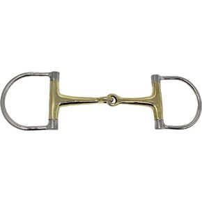 ProRider Horse Stainless Steel Brass Copper Mouth D-Ring Snaffle BIT 35552