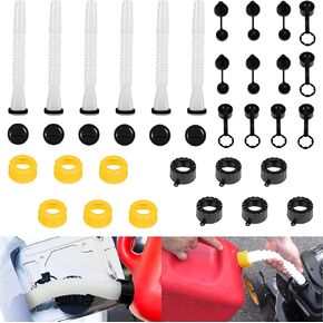 usvehj Gas Can Spout Replacement Kit, Gas Can Nozzles, Fits for Universal Gas Can Including Gas Spouts, Gaskets, Caps, Stoppers, Vent Plugs and Rear Vent Caps (6-Kit White) in Saudi Arabia