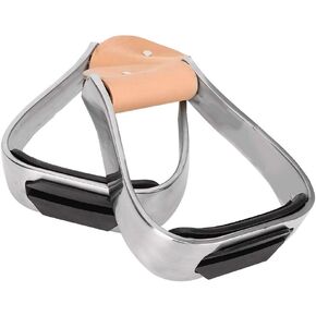 Dioche Aluminum Horse Stirrups, Stirrups for Saddle Western with Tack Overshoe Design, Overshoe Safety Horse Stirrup with Rubber Anti-Slip Foot Mat