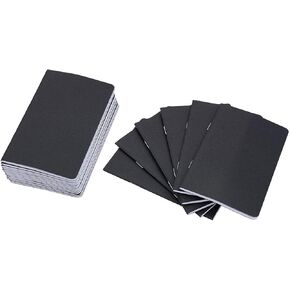 Yansanido 48 Pcs 5.5 Inch x 3.5 Inch Black Cover Pocket Notebook 32 Sheets (64 Pages) Blank Pages 70 Gsm Paper