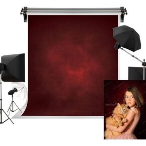 Kate 10x10ft/3x3m Red Background Dark Red Backdrop Portrait Photography Backdrop Texture Photography Studio Props