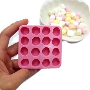 Marshmallow Silicone Mold 16 cavities Wax mold Resin mold Soap mold Realistic Marshmallow Flexible mold NC039