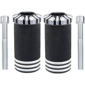2 Pcs Motorcycle Shifter Peg Shift Lever CNC Billet Foot Pegs Replacement Parts Fit for Harley Davidson Sportster Touring Softail Street Glide Road Dyna. (Black)