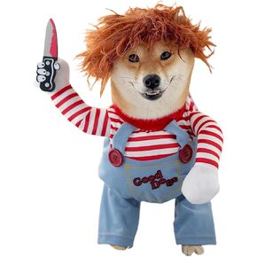 Dog Halloween Costumes Deadly Pet Dog Chucky Doll Funny Dog Costumes Pet Dress up Cats Dogs Clothes for Small Dogs