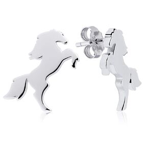 Horse Fashion Earrings in Sterling Silver - Style Charm Jewelry