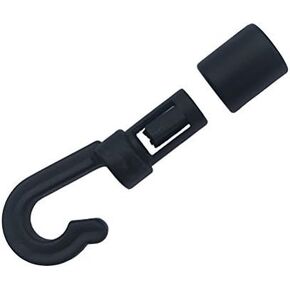 10 Pcs Bungee Shock Cord Hook for 1/4 inch and 3/16 inch Rope Terminal Ends Tabbed S Open Hooks for Kayaks