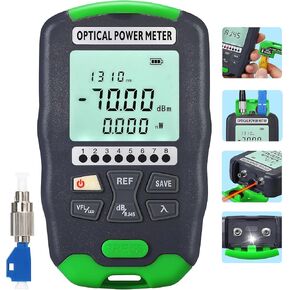 مقياس الطاقة الضوئية 4 في 1 A-D70 -70~+10 ديسيبل في الدقيقة محدد موقع الأخطاء البصري المدمج بقدرة 15 ميجاوات مع اختبار شبكة RJ45 ومقياس طاقة الألياف الضوئية LED وواجهة SC/FC/ST مع محول أنثى LC (OPM&VFL) in Kuwait