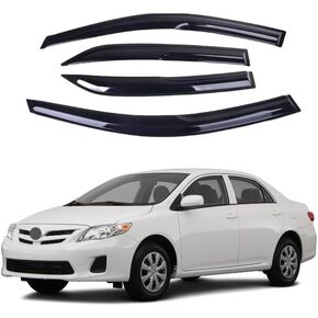White Deer Safe Smoke Window Visor Sun Rain Vent Guard Vent Window VisorSide Window Deflector,4 Pcs Fits Toyota-Corolla-2009-2013.
