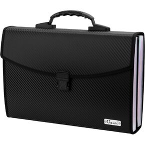 Uquelic 26 Pockets Expanding File Folder - Accordion Savor Document Organizer Folio Upgraded Durable Buckle, Base with Ergonomic Portable Handle/Large Legal Size Expandable File Organizer