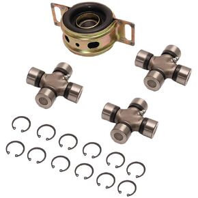 372300K040 Drive Shaft Center Support Bearing + 5-213X U-Joints Set Compatible with Toyota Tacoma 2WD 4WD 2005-2015