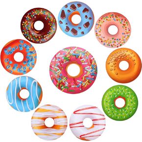 50 Pieces Donuts Cutouts Donuts Theme Party Cutouts Colorful Mid Century Mod Donuts Cutouts Candy Donuts Bulletin Board Cutouts with Glue Point Dots for Classroom School Bulletin Boards Decor