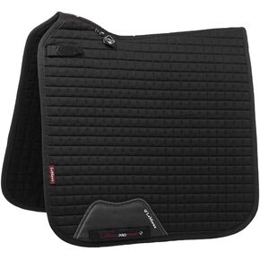 LeMieux Dressage Cotton Square Saddle Pad - English Saddle Pads for Horses - Equestrian Riding Equipment and Accessories (Black - XLarge)