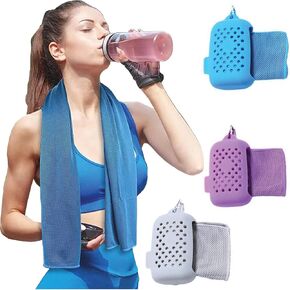 Generic 3 Pack Cooling Towel (Grey/Light Blue/Purple)