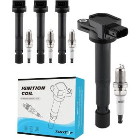 TAUTOY UF417 Ignition Coil Pack Spark Plug 4PCS For Acura TSX 2.4L 2004-2008, For RDX 2.3L 2007-2012, UF584 UF52 IC537 GN10370 E897 CUF2875 C775 C1450 5C1440 52-1781