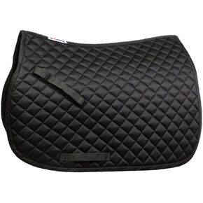 HORZE Chooze Soft Quilted Padded Lightweight All Purpose Saddle Pad for Horses - Black - Horse
