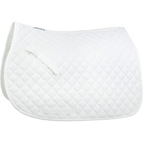 HORZE Chooze Soft Quilted Padded Lightweight All Purpose Saddle Pad for Horses - Black - Horse
