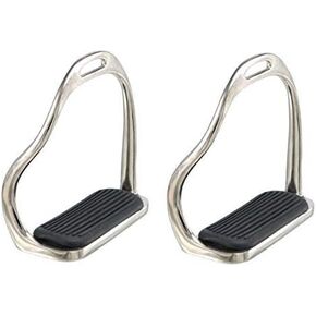ProRider Horse Saddle English 4-3/4" Irons SS Bent Leg Safety English Stirrups 51158