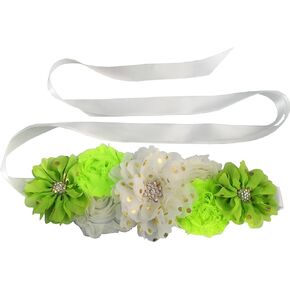 Flower Sash Belts for Women/Girls Dresses Bridal Wedding Bridesmaids Belt Maternity Pregnancy Flower Belt for Baby Shower