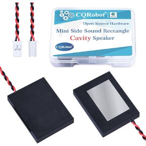 CQRobot 2 Pieces/1 Pair 30 mm * 23 mm * 3.9 mm Mini Side Sound 8 Ohm 1 Watt Rectangle Cavity Speaker, JST-PA 1.25 mm 2-Pin Interface Wire, for Computer Electronic Project Application Components.