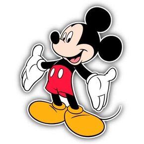 Mickey Mouse Joy Cartoon - Sticker Graphic - Auto, Wall, Laptop, Cell, Truck Sticker for Windows, Cars, Trucks