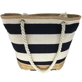 We We Large Canvas Straw Beach Pool Bag Waterproof Beach Tote Bags for Women Travel Shoulder Handbag