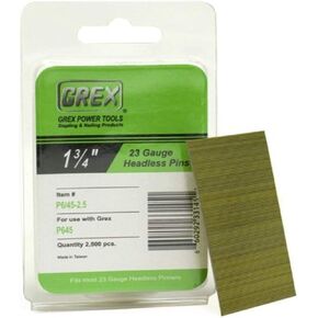 GREX P6/45-2.5 23 Gauge 1-3/4-Inch Length Headless Pins (2,500 per box)
