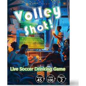 Volley Shot! Live Soccer Drinking Cards Game for Family Game Night, Party Game Night, Soccer Funs, Easy Games for Adult Game Nights - 2024 New Edtion