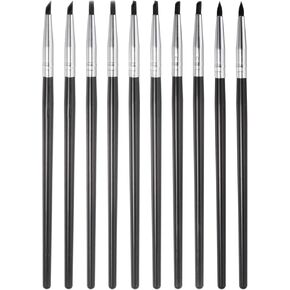 HARFINGTON 10pcs Clay Sculpting Tool Set, Clay Sculpting Shaper Rubber Tip Shaping Pen Silicone Brushes Shaping Carving Tool for Ceramic Sculpture Polymer Clay, Black
