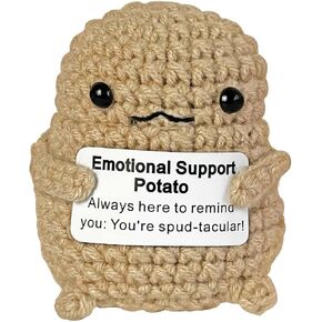 بطاطس كرينيسو للدعم العاطفي مع بطاقة إيجابية، خضروات كروشيه إيجابية، بطاطس تحفيزية إيجابية، هدية عيد ميلاد صغيرة فريدة للنساء وأصدقائها قطعة واحدة in Kuwait