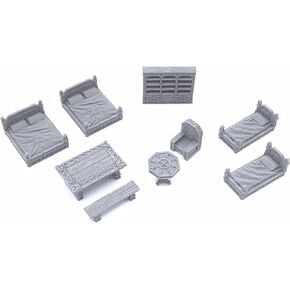 Sturdy Furniture - DND Terrain Compatible with Dungeons and Dragons, 28mm Miniature Wargaming, Tabletop RPGs, Wargame Scenery