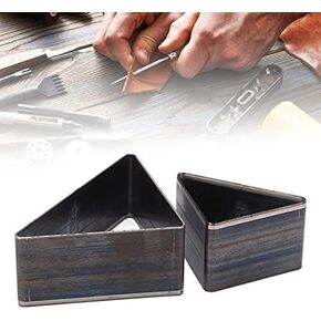 2 PCS Hollow Punch Cutter Set, Triangle Shape Leather Hole Punch Tool, 2 Sizes Cutting Mold Punching Die Set for DIY Leather Craft, Alloy Steel Leather Cutter Punching Tool with Storage Box