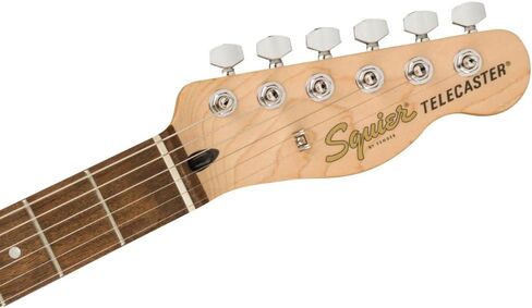 Fender Telecaster Guitar Squier Affinity Series لوحة أصابع الغار الهندية، حزمة بيضاء أوليمبية مع 12x ريشة جيتار فندر وقطعة قماش لتلميع الأدوات الصوتية السائلة in Saudi Arabia