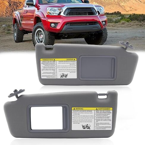 Right Passenger Side Sun Visor for 2005-2012 Toyota Tacoma Without Light 74310-04081-B0(Gray) in Saudi Arabia
