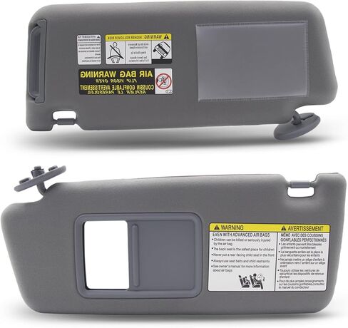 Right Passenger Side Sun Visor for 2005-2012 Toyota Tacoma Without Light 74310-04081-B0(Gray) in Saudi Arabia