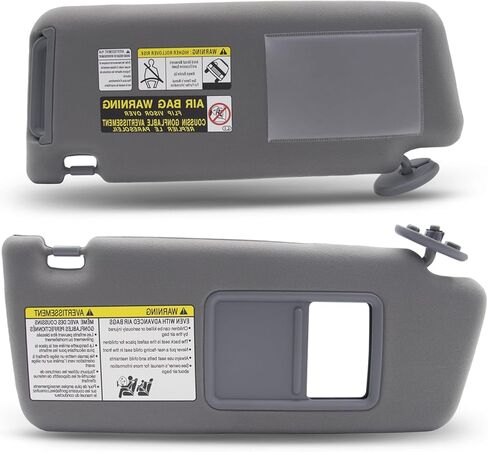 Right Passenger Side Sun Visor for 2005-2012 Toyota Tacoma Without Light 74310-04081-B0(Gray) in Saudi Arabia