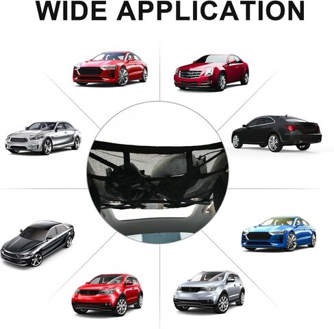 شبكة شحن، 35.83 × 24.8 بوصة مطورة (بدون ترهل) شبكة شحن سقف السيارة قابلة للتعديل، شبكة سقف السيارة، منظم تخزين سقف السيارة لملحقات التخييم في شاحنات الدفع الرباعي in Kuwait