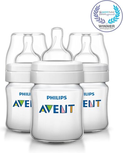 Philips Avent Anti-colic Baby Bottles Clear, 4oz, 3 Piece in Kuwait