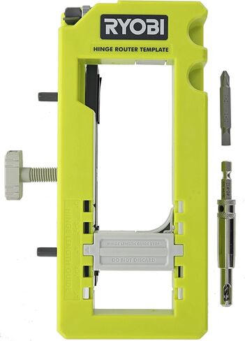 Ryobi A99HT3 Door Hinge Installation Kit/Mortiser Template Bundled with Ryobi A99LM2 Door Latch for Accurate Chiseling and Scoring (1) in Saudi Arabia