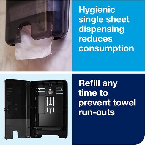 Tork Xpress Multifold Paper Towel Dispenser, Black, H2, One-at-a-Time dispensing, Elevation Range, 552028 in Saudi Arabia